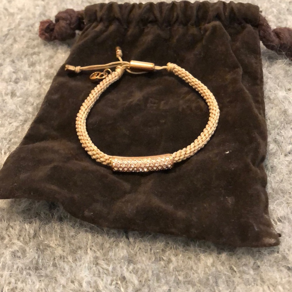 Michael kors rose gold pave drawstring bracelet